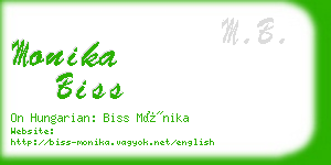 monika biss business card